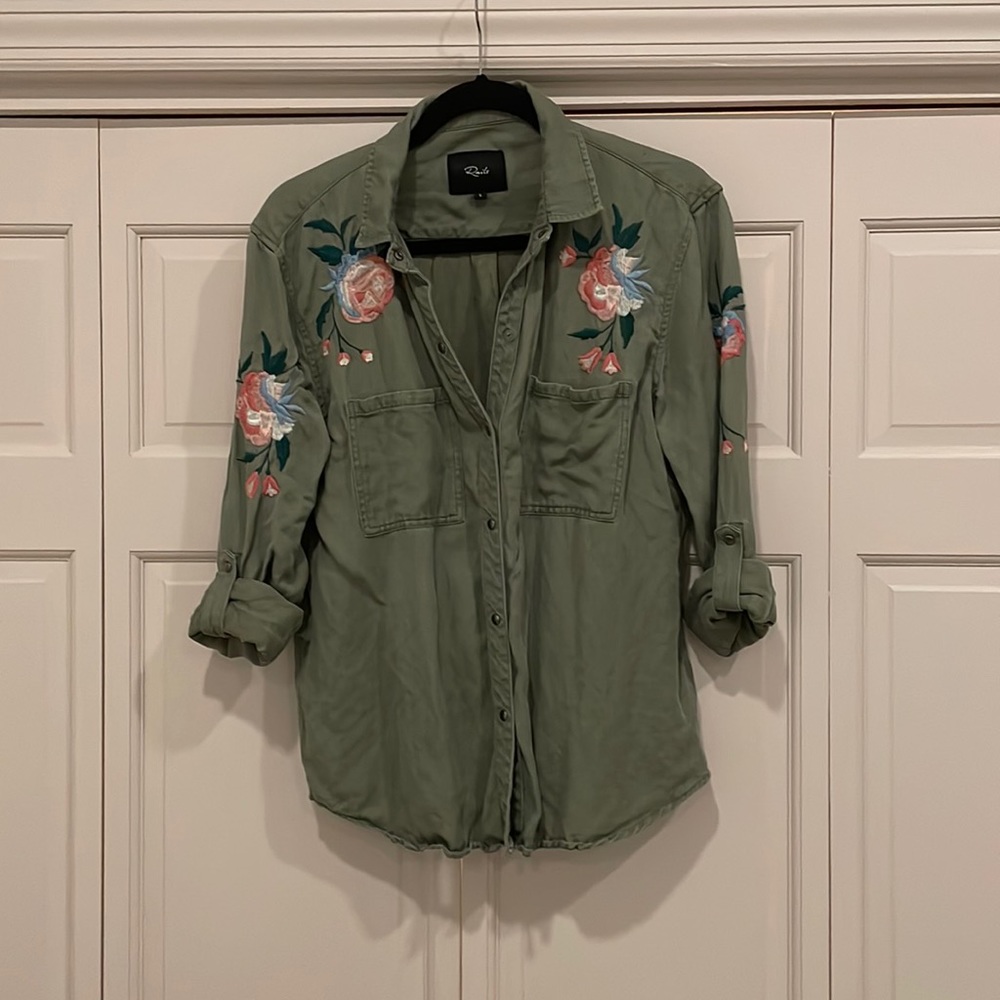 Rails Embroidered button down